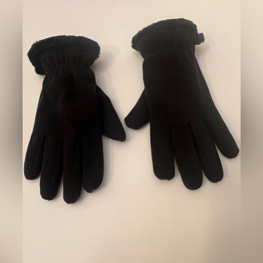 ISOTONER WOMEN’S STRETCH FLEECE GLOVES W/MICROLUXE LINING SIZE SMALL. BLACK - Picture 8 of 11